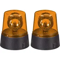 Relaxdays Rundumleuchte 2er Set orange