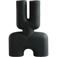 101 Copenhagen - Cobra Vase Double Medio, schwarz