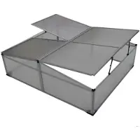 Trendline Doppel-Frühbeet Alu 100 x 120 x 30/40 cm