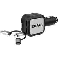 Eufab 4in1 Universal KFZ Ladekabel 12/24V