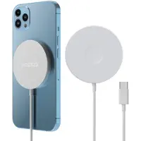 Accezz Wireless Charger USB-C - MagSafe kabelloses Ladegerät - 1 Meter - Weiß