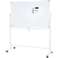 Mendler Whiteboard HWC-C85, Magnettafel Memoboard Pinnwand, mobil rollbar inkl. Zubehör ~ 150x100cm