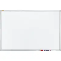 Franken Whiteboard X-tra! Line, Wandmontage im Hoch- & Querformat, weiß emailliert, antimikrobiell, Aluminiumrahmen, magnethaftend, Ablageschale, B 900 x H 600 mm, SC3802