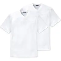 Schiesser Herren American T-Shirt 2er Pack - 1/2 Arm, Unterhemd, V-Ausschnitt