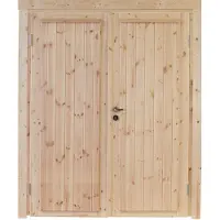 WOLF Gartenhaustür "Knut 44", Doppelflügeltür, BxH: 158,8x196,5 cm