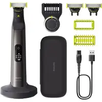 Philips OneBlade Pro 360 QP6652/35 Face + Body, Eingebautes Display, Waschbar, Batterie, Chrom