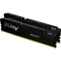 Kingston Technology FURY Beast 128GB 5600MT/s DDR5 CL40 DIMM (2er-Kit) Schwarz, 128 GB, 2 x 64 GB, DDR5, 288-pin DIMM