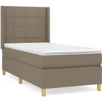 Syfax Boxspringbett mit Matratze Taupe 90x190 cm Stoff