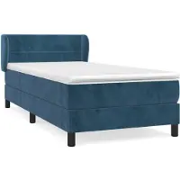 Syfax Boxspringbett mit Matratze Dunkelblau 90x190 cm Samt