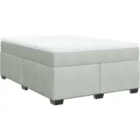 Syfax Boxspringbett mit Matratze Hellgrau 160x200 cm Samt