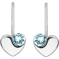 Evolution Group Silver heart earrings with Swarovski 31299.3 (L)