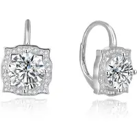 Beneto Silver glittering earrings AGUC2694 (L)
