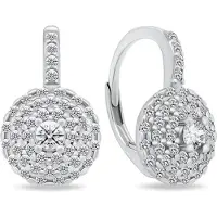 Brilio Silver - Stunning silver earrings with zircons EA12