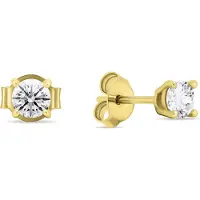 Brilio Silver Gold-plated stud earrings with clear zircons EA580/1/2/3/4Y - Diameter: 0.6 cm