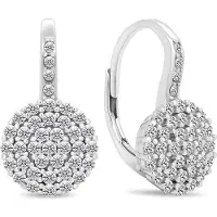 Brilio Silver - Charming silver earrings with clear zircons EA379W