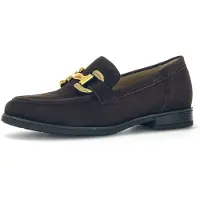 Gabor Comfort 32422-41 Damenschuhe, Slipper, Leder, Braun, Wechselfußbett - Damenschuhe Bequeme Ballerina / Slipper, Braun, leder (samtchevreau), absatzh&oumlhe: 15 mm