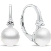 Brilio Silver - Fine silver earrings with pearls EA955W