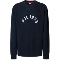 Pepe Jeans für Herren. PM7000006 Powell-Marinepullover (M), Lässig, Baumwolle