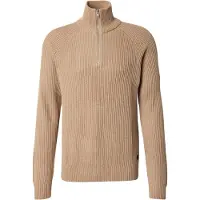 Jack & Jones Troyer "JJPANNEL KNIT HALF ZIP AW25", Herren, Gr. S, crockery, Strick, Obermaterial: 58% Polyacryl, 42% Baumwolle, unifarben, relaxed fit normal, Pullover Troyer