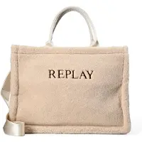 Replay Schultertasche Shopper Shoulder Bag Cream White creme