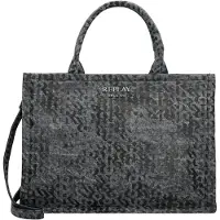 Replay Schultertasche Shoulder Bag Washed Black grau