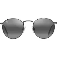 Maui jim MJ0667S Herren-Sonnenbrille Vollrand Rund Metall-Gestell, grau