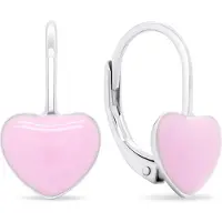 Brilio Silver Beautiful silver earrings Heart EA445WP