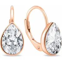 Brilio Silver Original bronze earrings with zircons EA671R