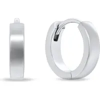 Brilio Silver Minimalist silver round earrings EA204W