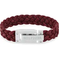 Tommy Hilfiger Red Leather Bracelet for Men 2790519