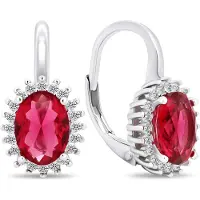 Brilio Silver Luxury silver earrings with zircons EA422WR