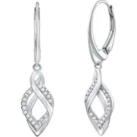 Silvego Elegant silver earrings with zircons Eria FW9671E