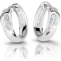 Modesi Fashionable silver earrings with zircons M26027