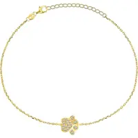 Brilio Silver - Playful gold-plated paw bracelet BRC29Y
