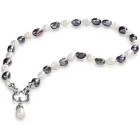 JWL Luxury Pearls - Necklace made of real pearls in two shades JL0316