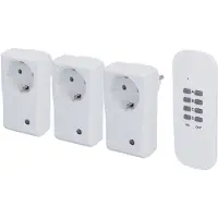 Unitec Funkfernschalter-Set 3+1 weiß 3x Funk-Zwischenstecker 1x Fernbedienung