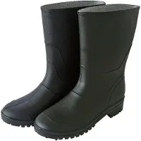 Car Mel Shoes Schwarze halbhohe Gummistiefel wasserdicht rutschfest profiliert mit Spatenschutz für Gartenarbeiten
