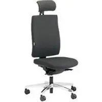 ORIGINAL STEIFENSAND Bürostuhl CETO CT2450, Synchronmechanik, ohne Armlehnen, Membransitz, mit Nackenstütze, grau