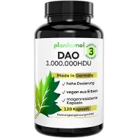 Plantomol DAO Kapseln vegan - 333.000 HDU pro Kapsel DAO-Enzym aus Erbsen 120 St magensaftresistent