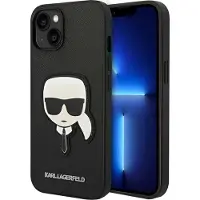 Karl Lagerfeld KLHCP14MSAPKHK iPhone 14 Plus 6,7" czarny/black hardcase Saffiano Karl's Head Patch