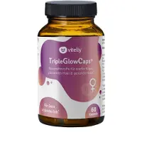 Vitelly TripleGlowCaps Haut Haare Nägel – 60 Kapseln – Mikronährstoff Komplex mit Biotin, Zink, Selen & Vitamin C – Hautstruktur, Haarwachstum & Nägel