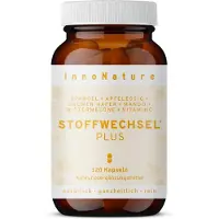 InnoNature Stoffwechsel Plus Kapseln | inkl. Vitamin C aus Hagebutten Extrakt vegan 120 St magensaftresistent