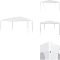 vidaXL Partyzelt 3x4 m Weiß - Pavillons & Partyzelte