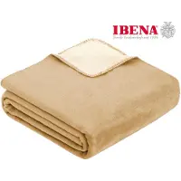 Ibena Unidecke Sorrento Doubleface Creme/Wollweiß-150 x 200 cm