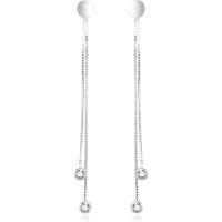 Beneto Modern silver chain earrings AGUP1864