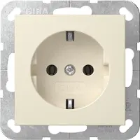 Gira SCHUKO-Steckd. SRK System 55 Cremeweiß 418001