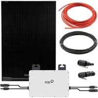 Fox Ess Balkonkraftwerk mit 400W Solarpanel, Halterungen, M1-800-E 0,8kW