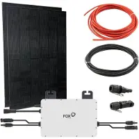 Fox Ess Balkonkraftwerk mit 860W Solarpanel, Halterungen, M1-800-E 0,8kW