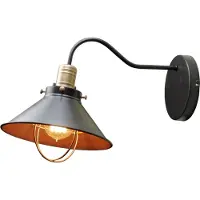 Licht-Erlebnisse Wandlampe Vintage "Loft" Schwarz Kupfer Metall Wandleuchte Wohnzimmer Schlafzimmer Flur