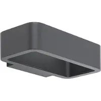 Licht-Erlebnisse LED Außenwandleuchte Modern "Muno" anthrazit Aluminium Wandlampe Balkon Terrasse Garten